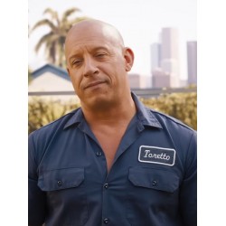 Fast X Vin Diesel Toretto Blue Shirt