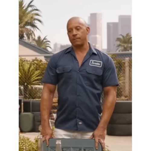 Fast X Vin Diesel Toretto Blue Shirt