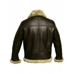 B3 Ginger Shearling Bomber Leather Jacket