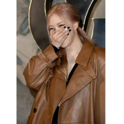 Fashion Week 2023 ROSE Paris Leather Coat