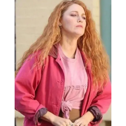 Blake Lively It Ends With Us Pink Jacket