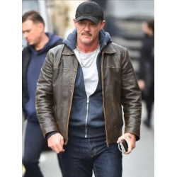 5lbs of Pressure Luke Evans Brown Leather Jacket