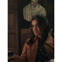 You S04 Amy Leigh Hickman Brown Leather Jacket