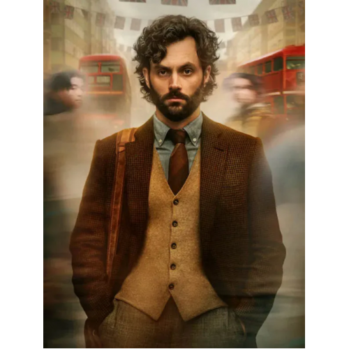You S04 Penn Badgley Brown Blazer