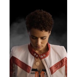 Fast X Nathalie Emmanuel White Leather Jacket