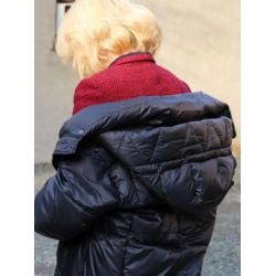 Anne Hathaway Eileen Black Puffer Coat