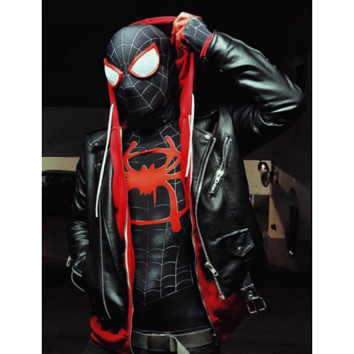 Spider Man Across The Spider-Verse Miles Morales Black Jacket