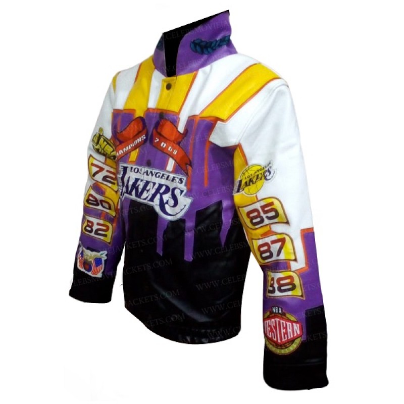 METCHA  NBA Lakers Championship leather jacket by Jeff Hamilton