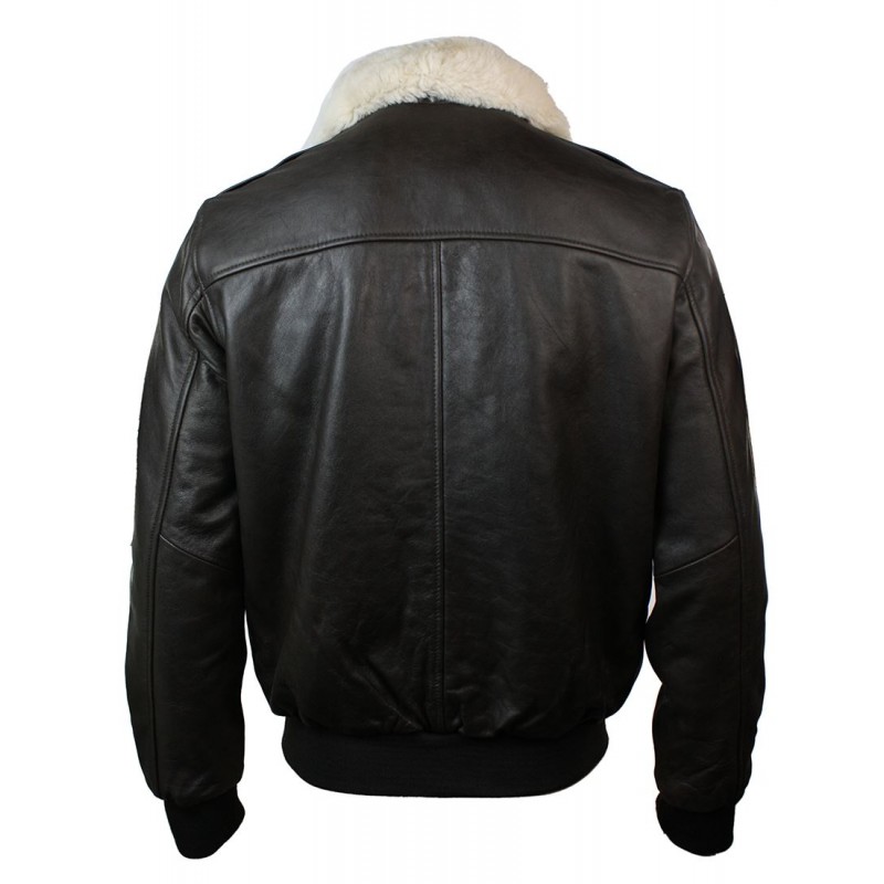 A2 Flight Aviator Real Fur Collar Bomber Leather Jackets