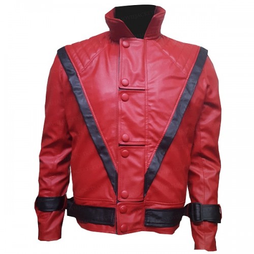 michael jackson red zipper jacket