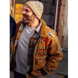 Vincent Heneine Shafted Brown Leather Jacket