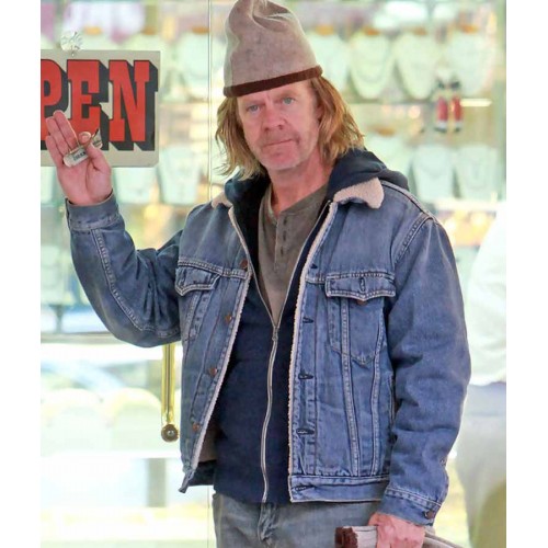 Shameless Frank Gallagher Blue Denim Shearling Jacket