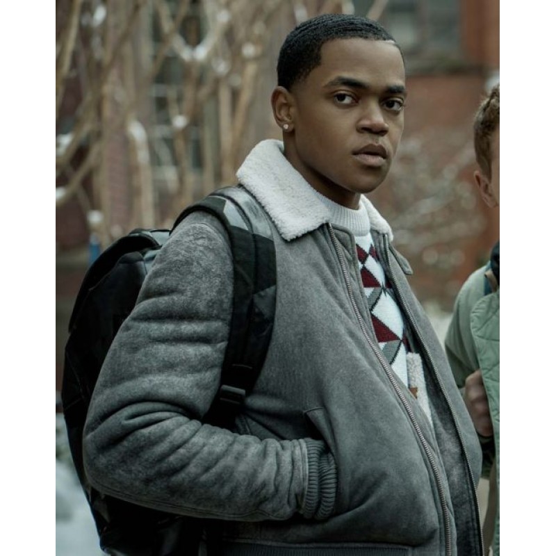 grey shearling jacket